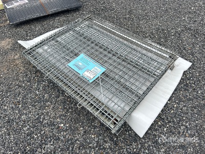 4 ft x 3.3 ft x 3 ft Collapsible Wire Mesh Container Welded 2.1 in x 2.1 in Mesh Pattern (Unused)