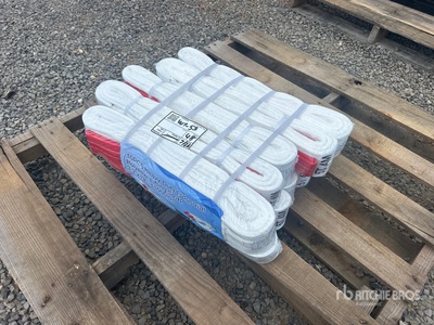 Quantity of (10) 3.9 in x 13 ft Heavy Duty Industrial Polyester Lifting Sling