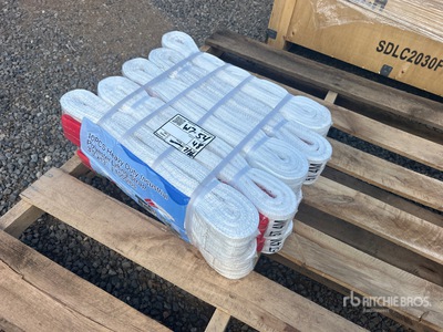 Quantity of (10) 3.9 in x 13 ft Heavy Duty Industrial Polyester Lifting Sling (Unused)