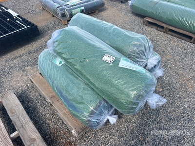 Quantity of (5) Rolls of 3.3 ft x 49.2 ft Artificial Grass Turf Drainage Holes with Rubber Backing 0.8 in Pile Height (Unused)