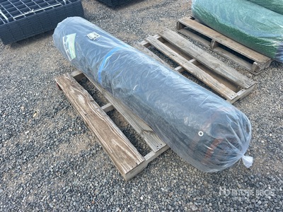Quantity of 19.68 ft x 98.4 ft Black Outdoor Patio Fabric Screen Cover Sunscreen Net With Metal Grommets (Unused)
