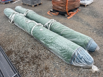 Quantity of (2) Rolls of 13.2 ft x 49.2 ft Artificial Grass Turf Drainage Holes with Rubber Backing 0.8 Pile Height (Unused)