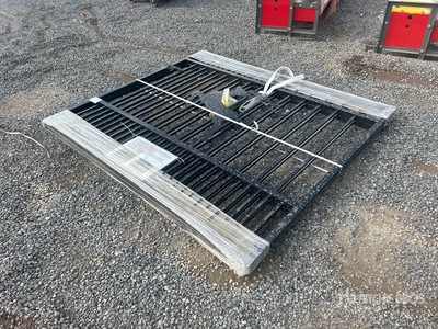 14 ft x 6 ft Wrought Iron Bi-Parting Driveway Gate (Unused)