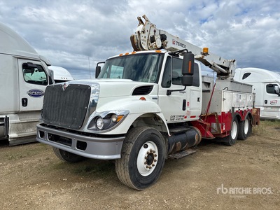 2008 Terex Telelect Commander C4047 on 2009 International WorkStar 7500 6x4 Extended Cab Digger Derrick Truck