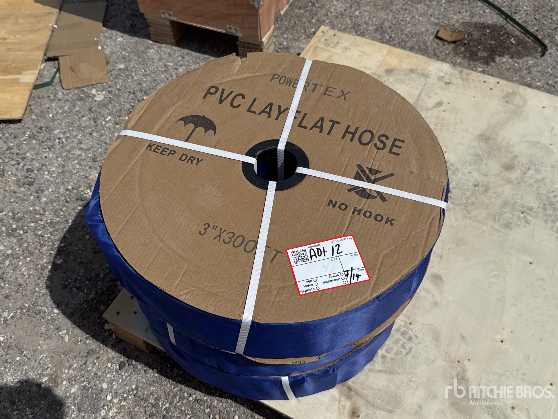 Quantity of (3) 2024 Powertek 3 in 300 ft Water Hose (Unused)