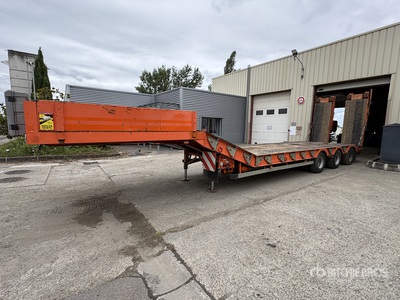 2008 Robuste Kaiser S5703F Remorque Porte-Engins 3 Essieux Góndola