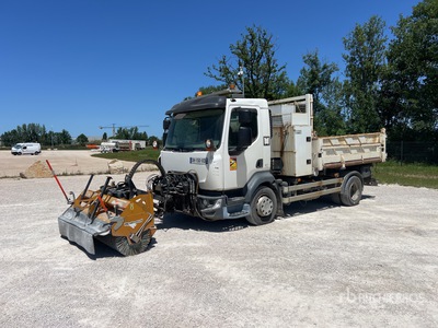 2014 Renault Medium 240 E6 4x2 Camion Benne Avec Balayeuse Camion à benne basculante S/E