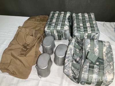 (192) Water Canteen Cups, (81) Hydration Pouches & Assorted Items