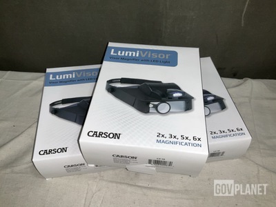 (30) Carson Optical LV-10 LumiVisor 2x/3x/5x/6x LED Lit Head Visor Magnifiers