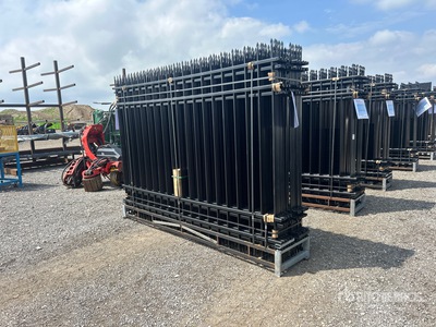 Quantity of (20) Canex 9 ft 8 in x 6 ft 10 in Powder Coated Site Fence (Unused)