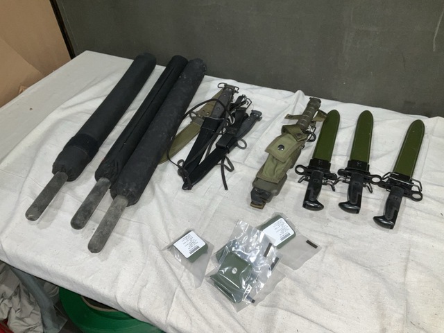 (78) Vision Block Clips, (7) Bayonet Knives & Assorted Items