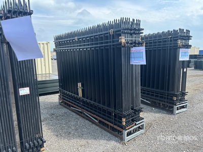 Quantity of (20) Canex 9 ft 8 in x 6 ft 10 in Powder Coated Site Fence (Unused)