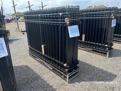 Quantity of (20) Canex 9 ft 8 in x 6 ft 10 in Powder Coated Site Fence (Unused)