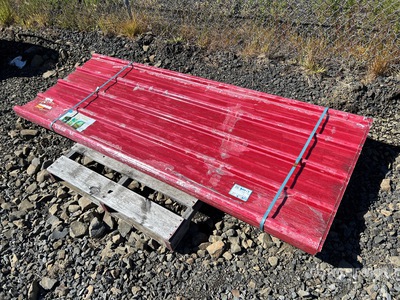 Quantity of (30) Red polycarbonate Roofing panels (Unused)