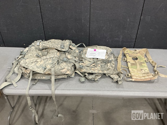 (43) Hydration System Carriers, (23) Assault Packs & Assorted Items