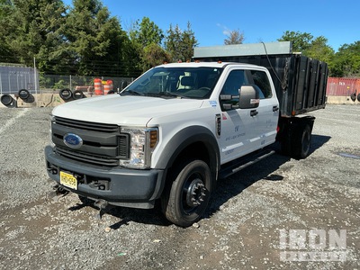 2018 Ford F450 XL 4x2 Crew Cab Kiepwagen met open laadbak