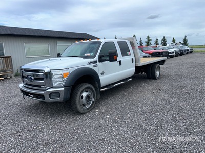 2012 Ford F-550 XLT 4x4 Crew Cab Flatbed Truck