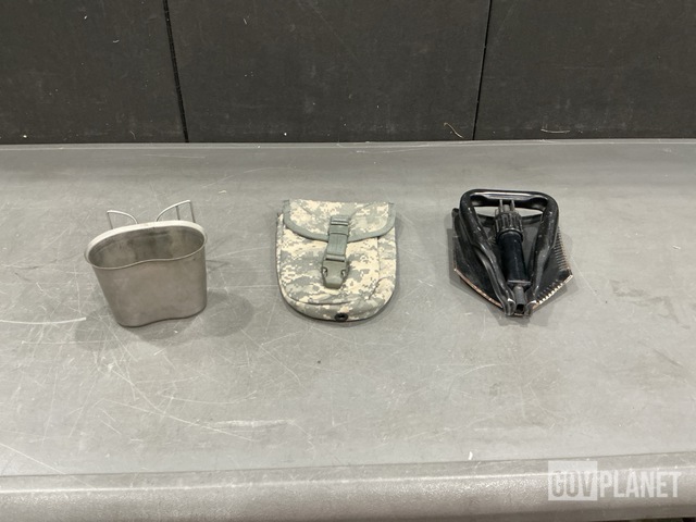 (26) Entrenching Tools, (74) Canteens, (78) Canteen Pouches & Assorted Items