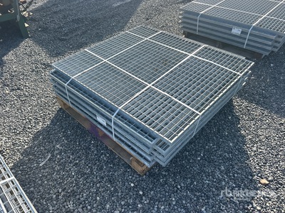 Quantity of (8) 42 1/2 in x 48 in x 1 1/2 in Hot Dipped Galvanized Grates