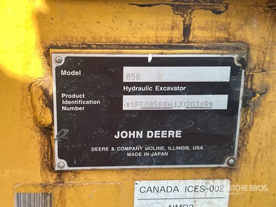2018 John Deere 85G Escavatore cingolato
