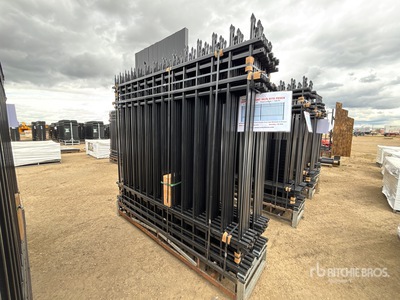 Quantity of (20) Canex 8 ft x 7 ft Powder Coated Wrought Iron Site Vallas