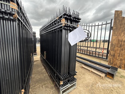 Quantity of (20) Canex 10 ft x 7 ft Powder Coated Wrought Iron Site Vallas