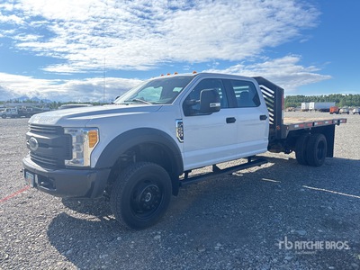 2017 Ford F-550 XL 4x4 Crew Cab Flatbed Truck