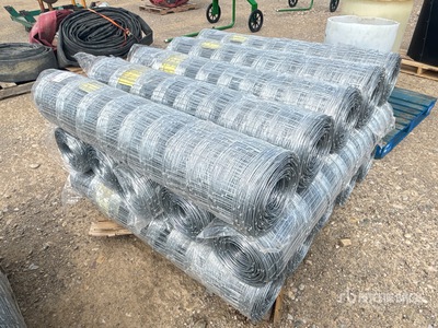 Quantity of (15) 2025 BYT FFC762 330 ft x 4 ft Galvanized Farm Fencing (Unused)