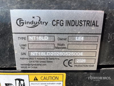 2026 CFG NT18LD Mini Excavator (Unused)