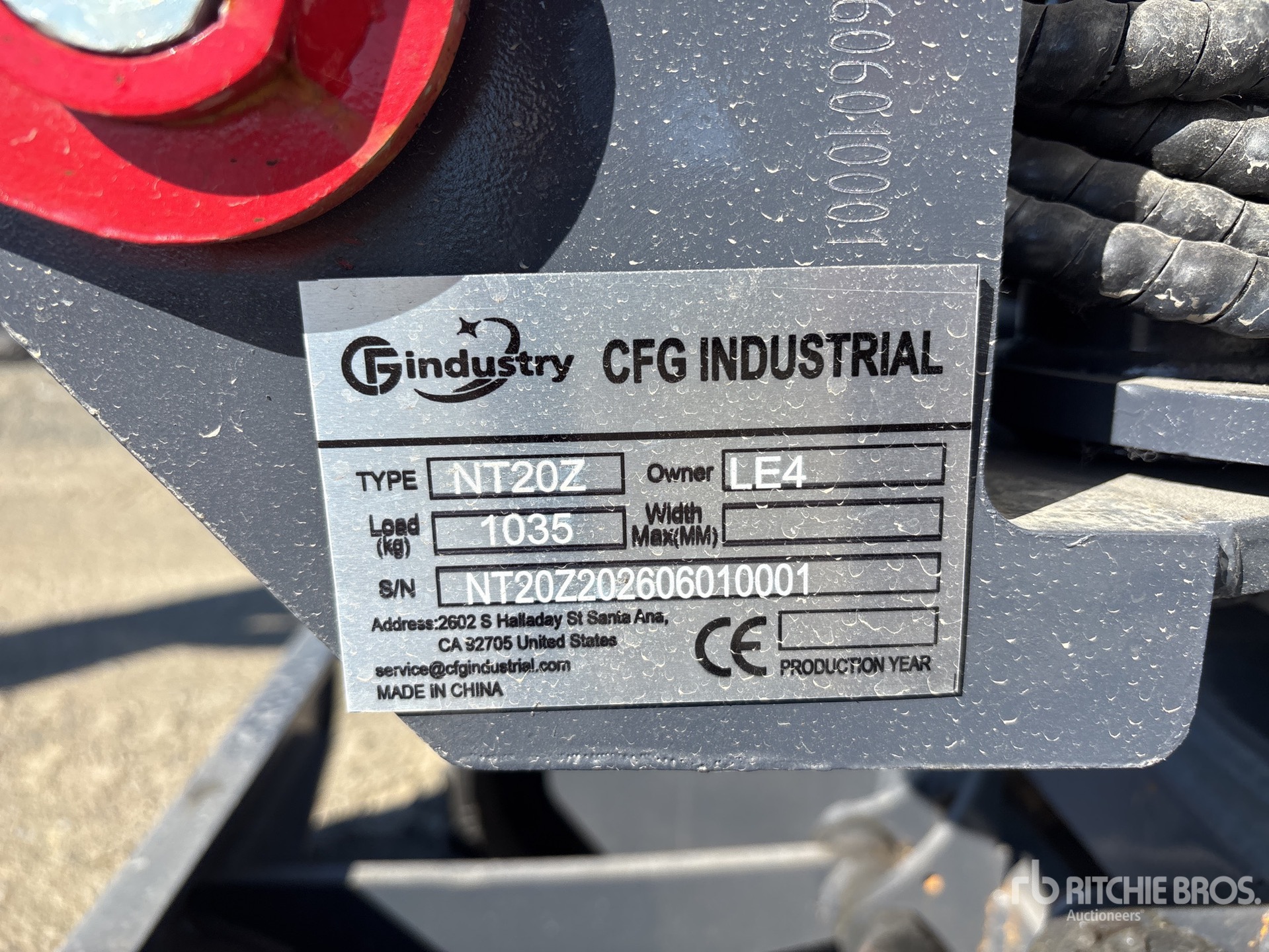 2026 CFG NT20Z Mini Excavator (Unused)
