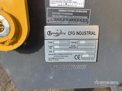 2026 CFG H15 Mini Excavator (Unused)
