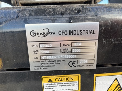 2026 CFG NT18LD Mini Excavator (Unused)