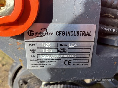 2026 CFG K25 Mini Excavator (Unused)
