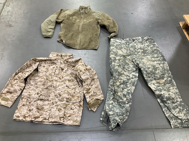 (15) Pairs of Wet Weather Trousers, (29) Cold Weather Jackets & Assorted Items