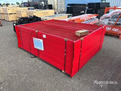 Quantity of (30) Canex 8 ft x 6 ft Powder Coated Site Fence (Unused)