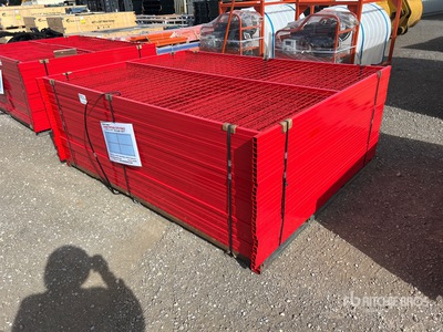 Quantity of (30) Canex 8 ft x 6 ft Powder Coated Site Fence (Unused)