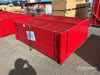 Quantity of (30) Canex 8 ft x 6 ft Powder Coated Site Fence (Unused)