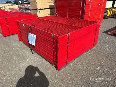 Quantity of (30) Canex 7 ft 5 in x 5 ft 10 in Powder Coated Site Fence (Unused)