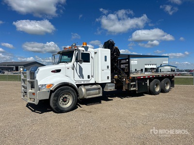 2007 Hiab 166 B-3 CLX 4900 kg Knuckle Boom on 2008 Peterbilt 340 6x4 Extended Cab ブームトレーラー