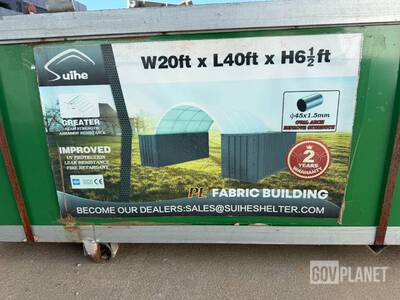 20 X 40 X 6.5 SUIHE STORAGE CANOPY SHIP DIMS: 76X30X21 805LBS مظلة التخزين