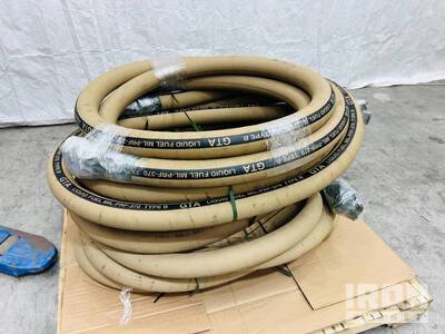 Quantity of (5) 2" x 20' Fuel/Water Rigid Suction Hose (Unused) Tuyau