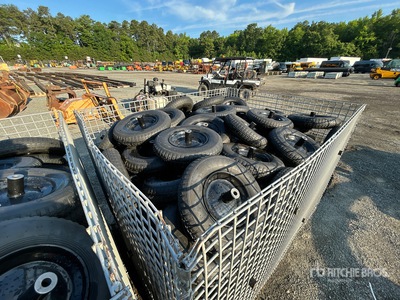 70 in x 56 in Rolling Basket w/Wheelbarrow Wheels & Tires