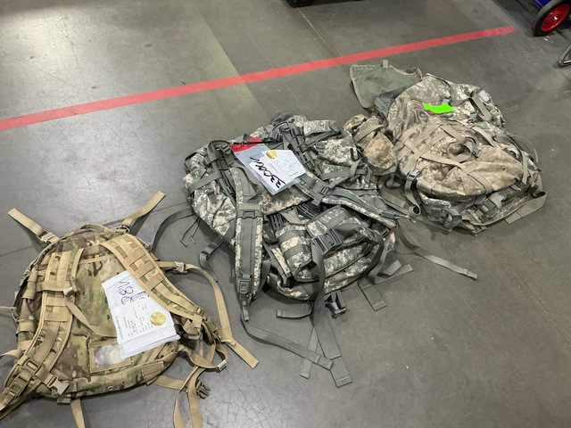 (21) Assault Packs, (1) Large Field Pack Sets & Assorted Items