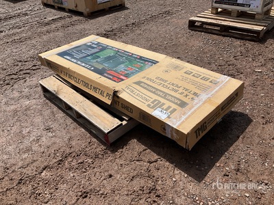 TMG MS0408 4 ft x 8 ft Metal Pent Shed (Unused)
