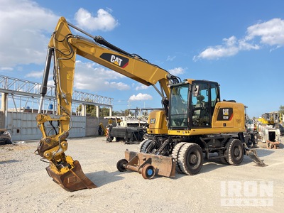 2018 Cat M316F Excavadora Hidraulica sobre Neumaticos con Sistema para Vias de Tren / Hi Rail Wiel graafmachine