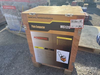 2023 Powertek MS120 Vibratory Plate Compactor (Unused)