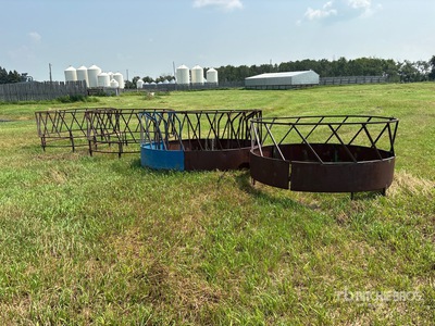 Quantity of (4) 8 Ft Bale Livestock Feeder