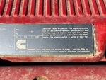 Engine with Emission Label