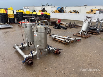 Quantity of (3) Stainless Steel 4 in Filter Pots