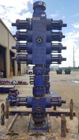 BOP, Forum, 5-1/8in 10K Quad, Flow Cross, 5-1/8in 10K Single BOP Stack w/Skid